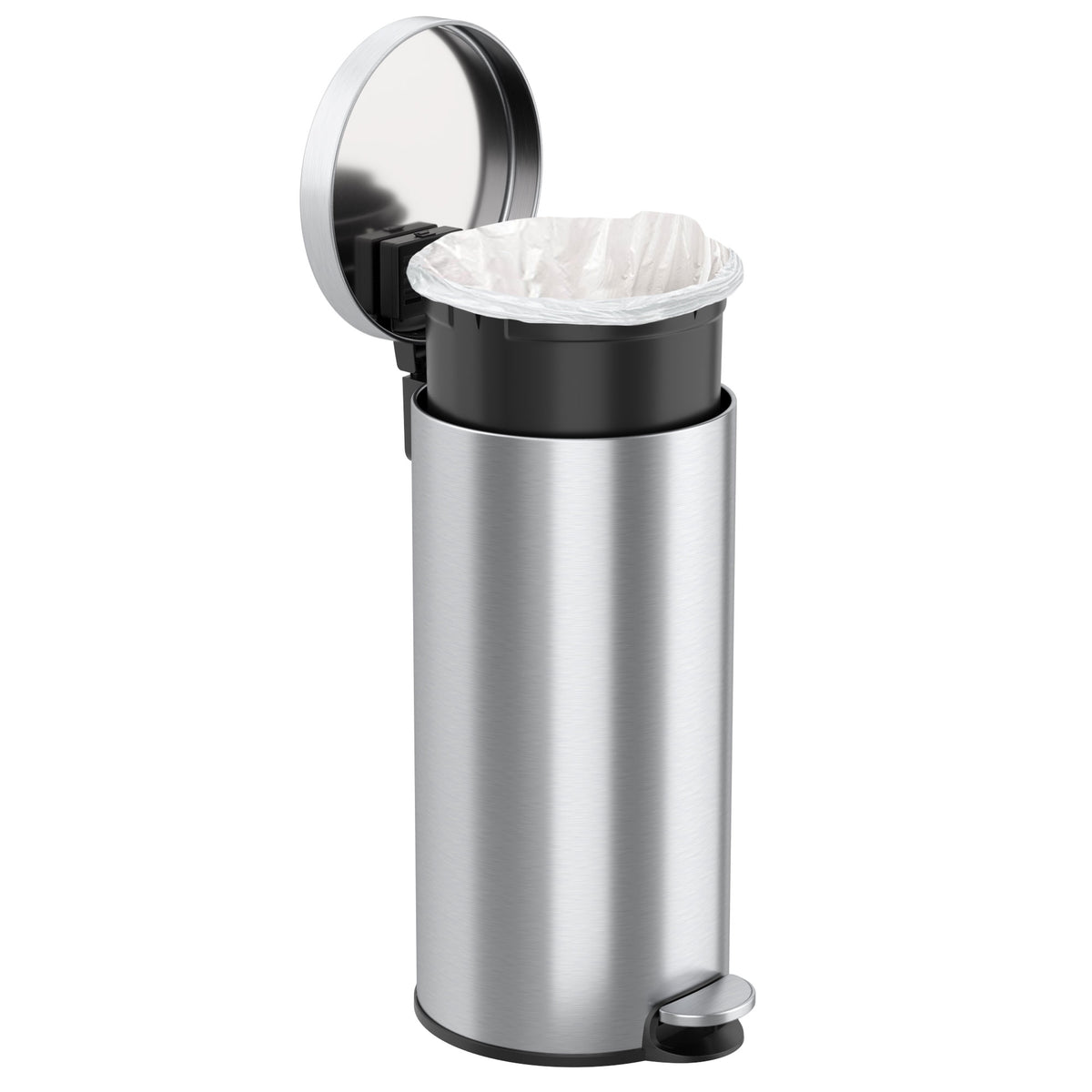 8 Gallon / 30 Liter SoftStep Round Step Pedal Trash Can with removable inner bucket