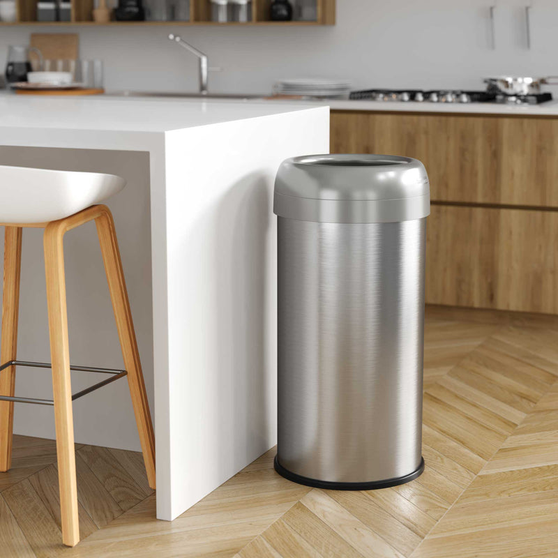 16 Gallon / 60 Liter Round Open Top Trash Can in kitchen