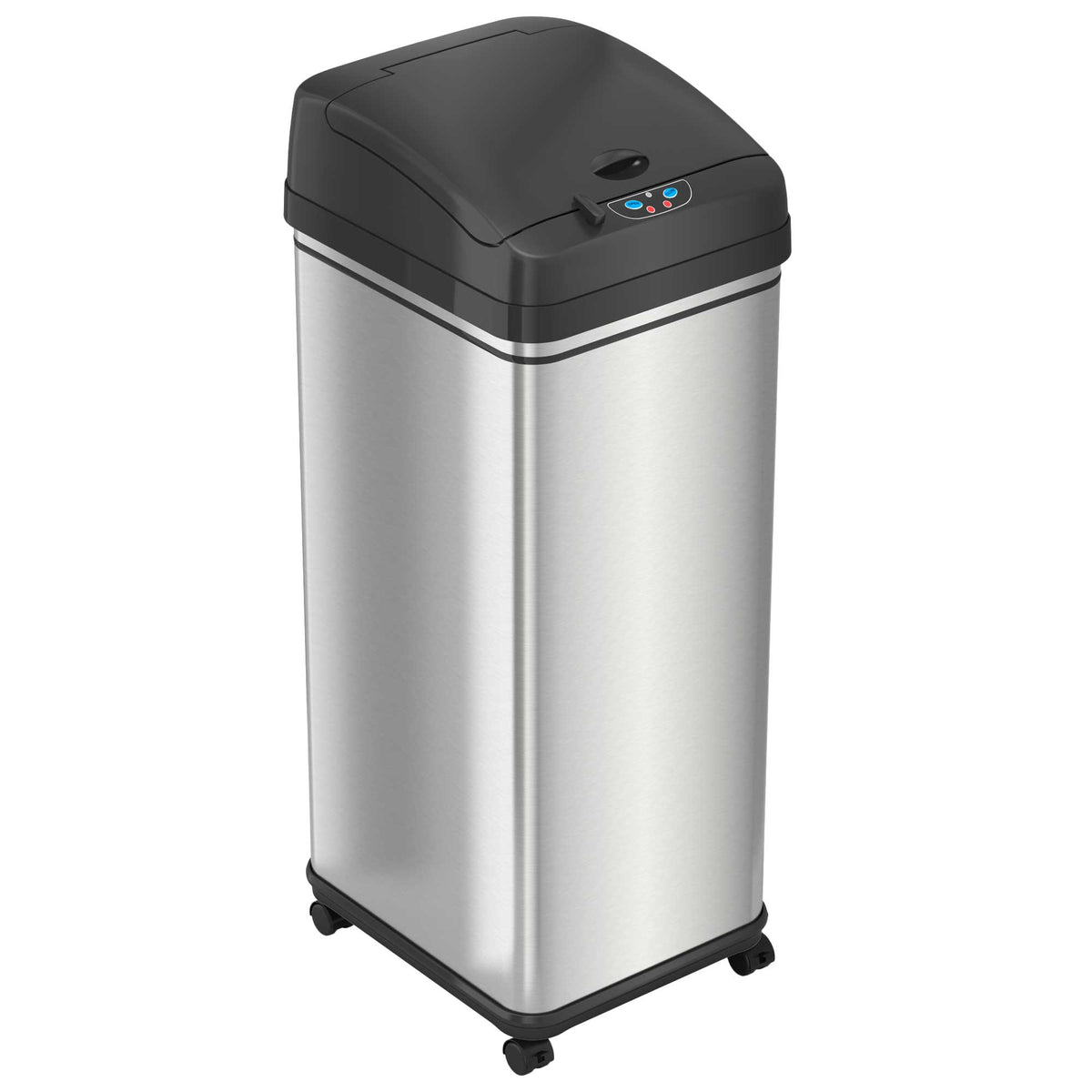 iTouchless Stainless Steel Trash Can with wheels