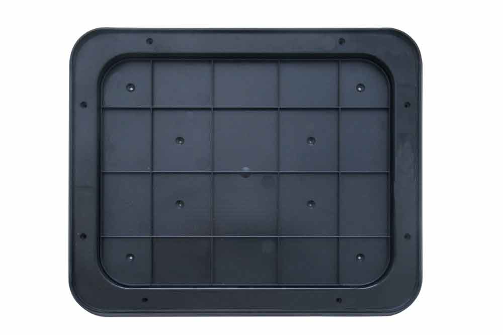 Trash Can Black Plastic Base with Base Ring of DZT13P Profile