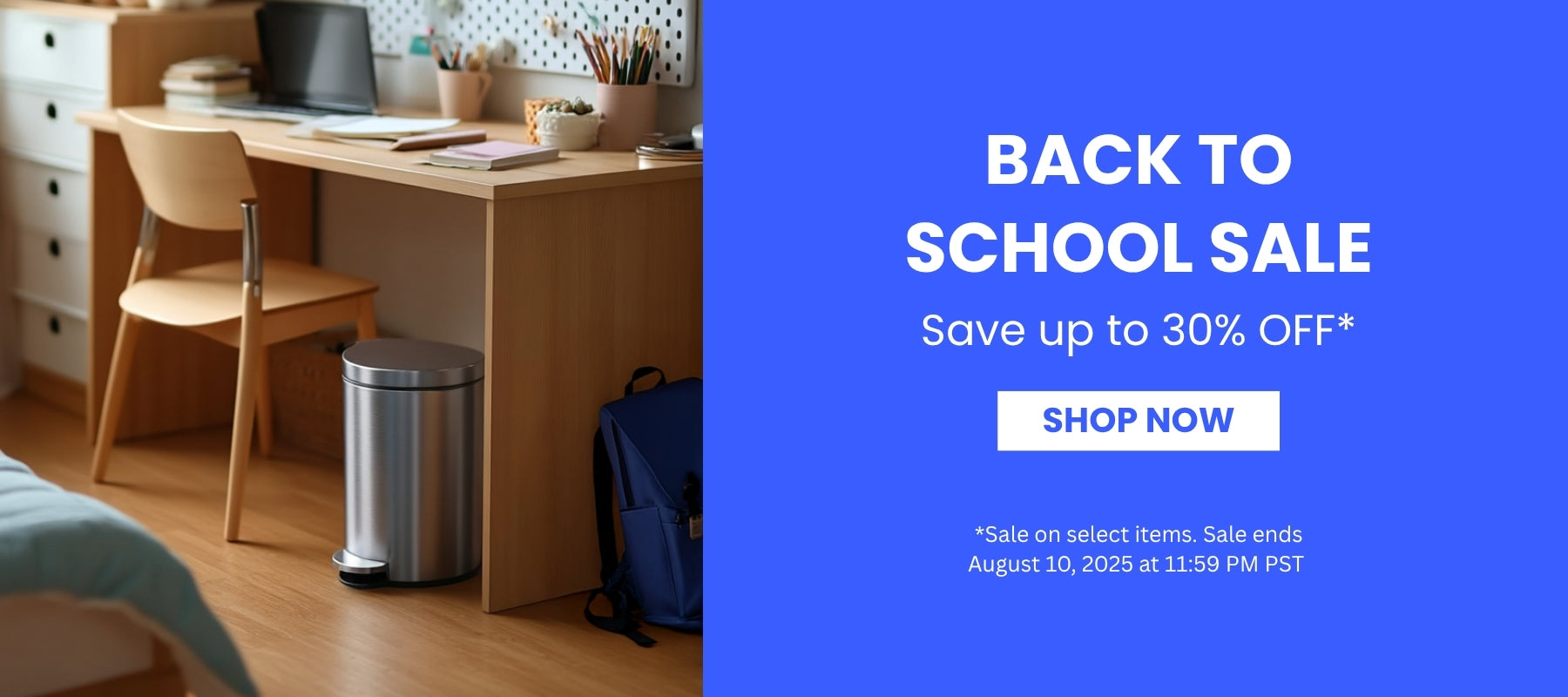 back to school promotion desktop banner
