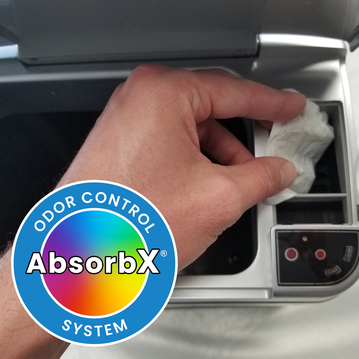 AbsorbX® Compact Odor Filter for 2.5 and 4 Gallon Trash Cans