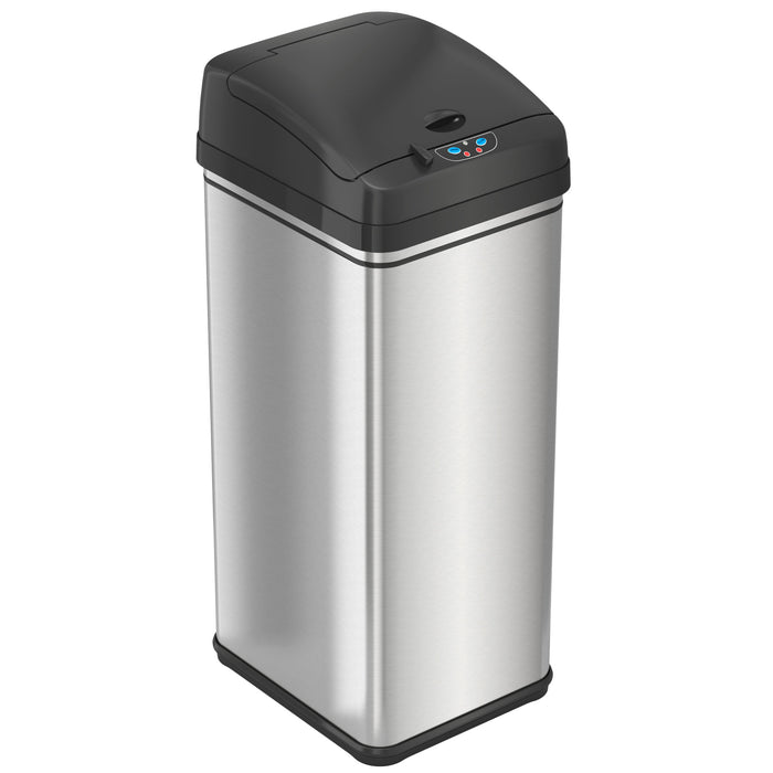 50 Liter / 13 Gallon Stainless Steel Sensor Kitchen Trash Can with Abs ...
