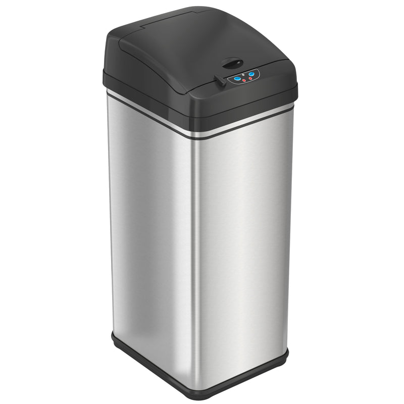 50 Liter / 13 Gallon Stainless Steel Sensor Kitchen Trash Can with Abs ...