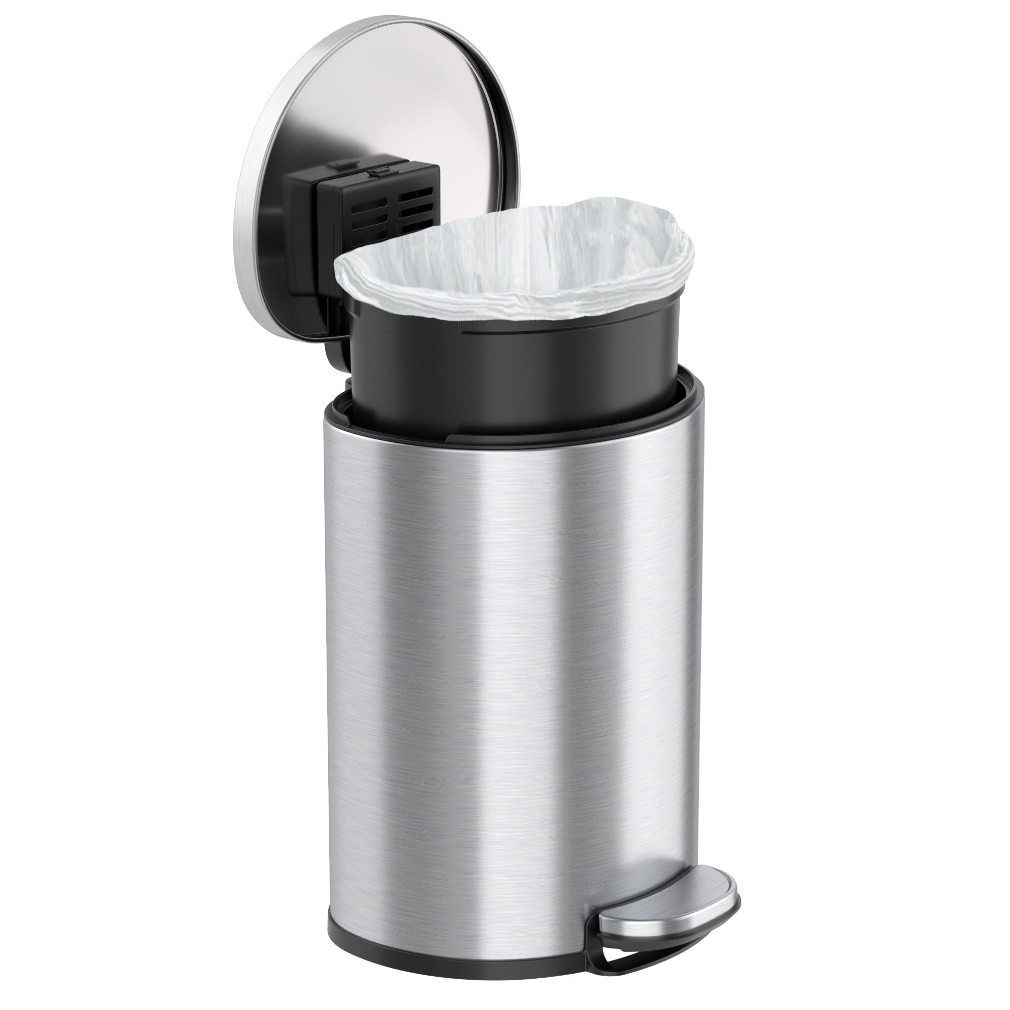 QTY 4 Stainless Steel Small Trash Can w Lid 3 LITER online