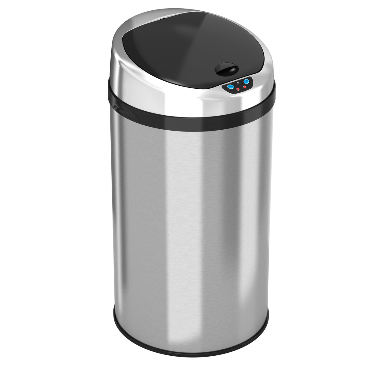 iTouchless 8 Gallon Round Sensor Trash Can with Deodorizer, Stainless Steel - Silver