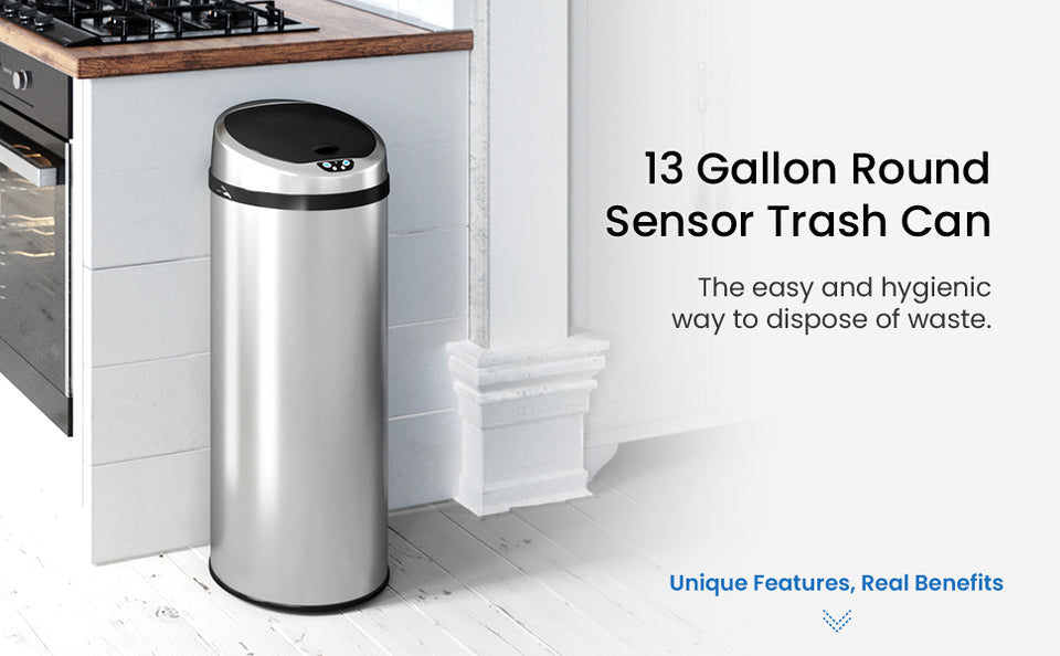 13 Gallon Sensor Trash Can – iTouchless Housewares and Products Inc.