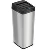 iTouchless 14 Gallon Stainless Steel Sliding Lid Sensor Trash Can with Odor Filter