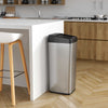 iTouchless 14 Gallon Stainless Steel Sliding Lid Sensor Trash Can with Odor Filter in kitchen