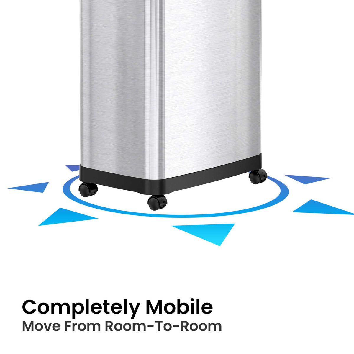 18 Gallon / 68 Liter Composite Dual Side-Entry Kitchen Trash Can with Wheels and AbsorbX with wheels