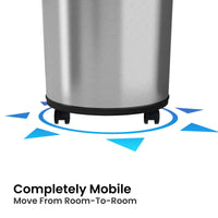 23 Gallon / 87 Liter Self-Contained Electric-Motor Sensor Kitchen Trash Can with Wheels and AbsorbX