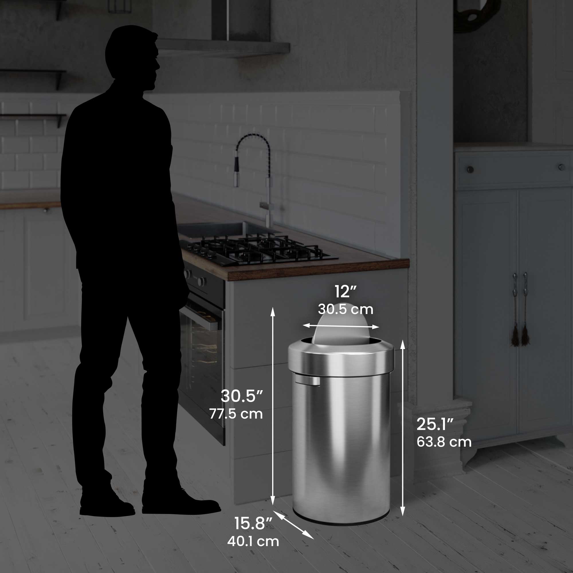 17 Gallon / 64 Liter Titan Composite Swing Open Top Kitchen