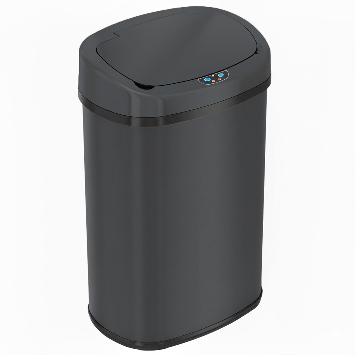 50 Liter / 13 Gallon Oval Gunmetal Gray Stainless Steel Sensor Kitchen ...