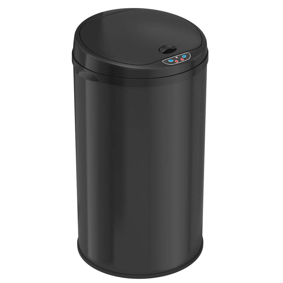iTouchless 8 Gallon Black Stainless Steel Sensor Trash Can with Odor Filter