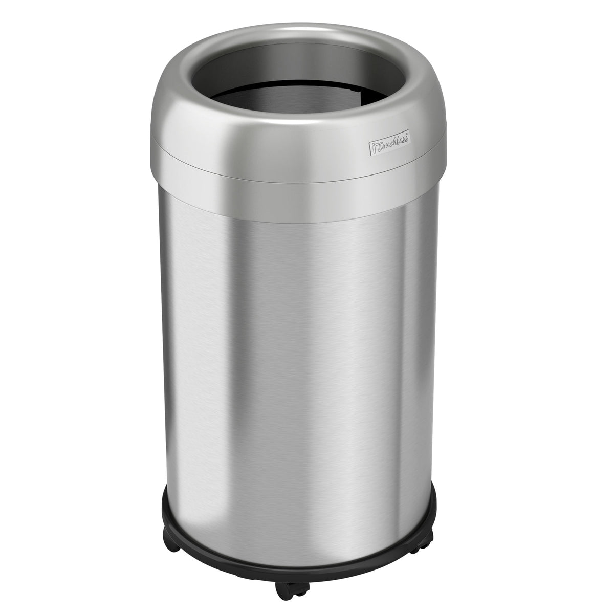 13 Gallon Round Open Top Trash Can with Wheels