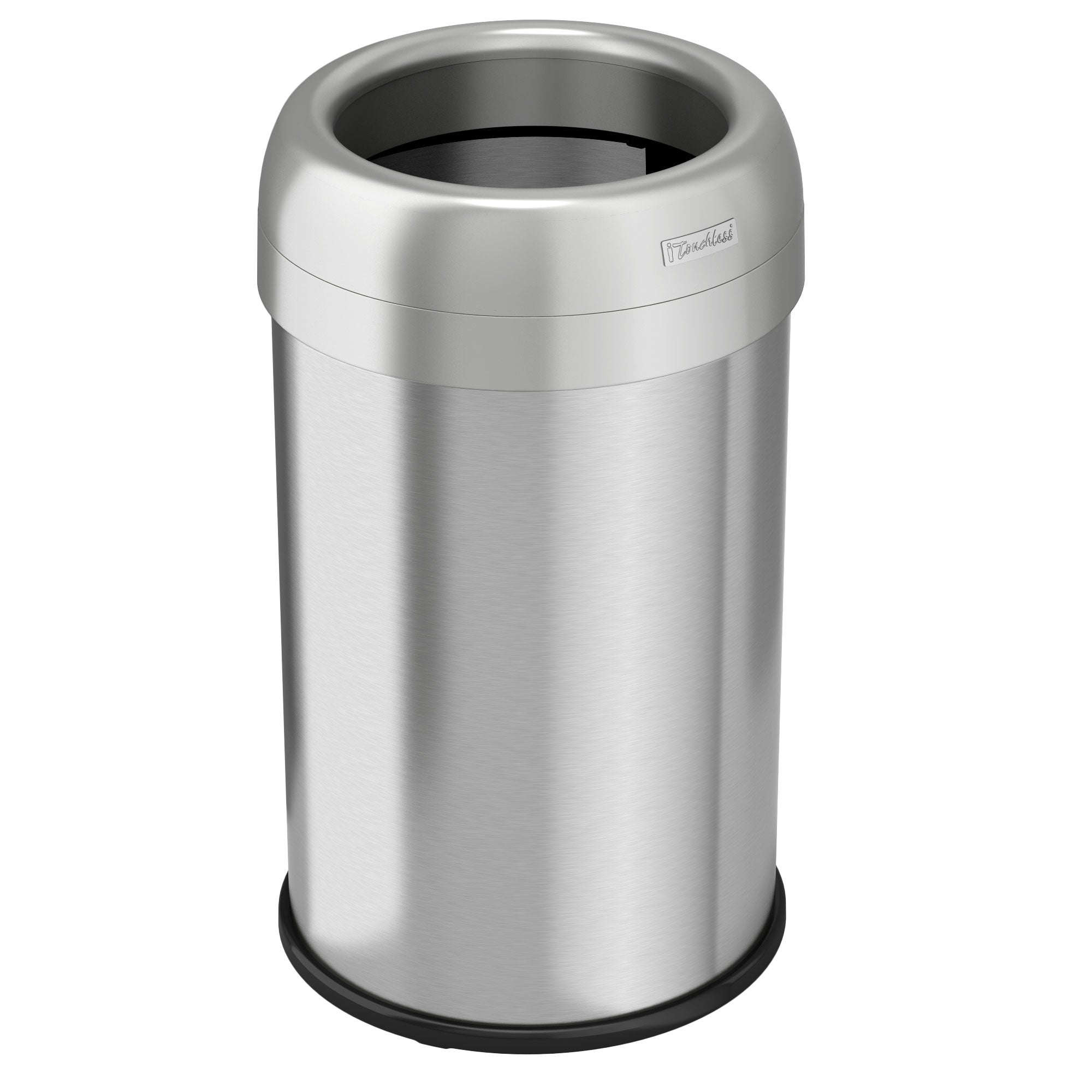 13 Gallon Stainless Steel Open Top Kitchen Trash Can with Dual