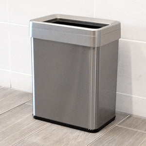 16 Gallon / 60 Liter Elliptical Open Top Trash Can with Wheels