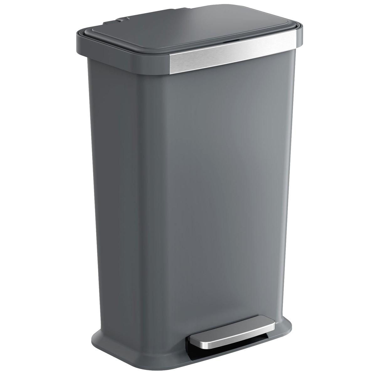 13.2 Gallon / 50 Liter SoftStep Prime Step Pedal Trash Can (Gray Plastic)