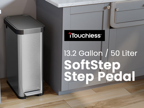 Introducing PP13ESB, 13.2 Gallon SoftStep Step Pedal Trash Can