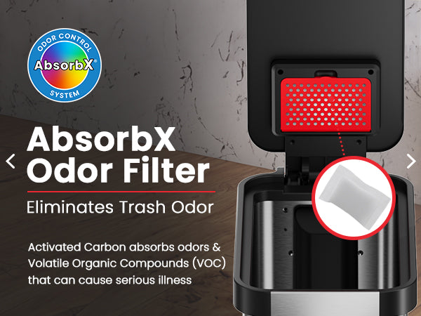 includes one AbsorbX odor filter