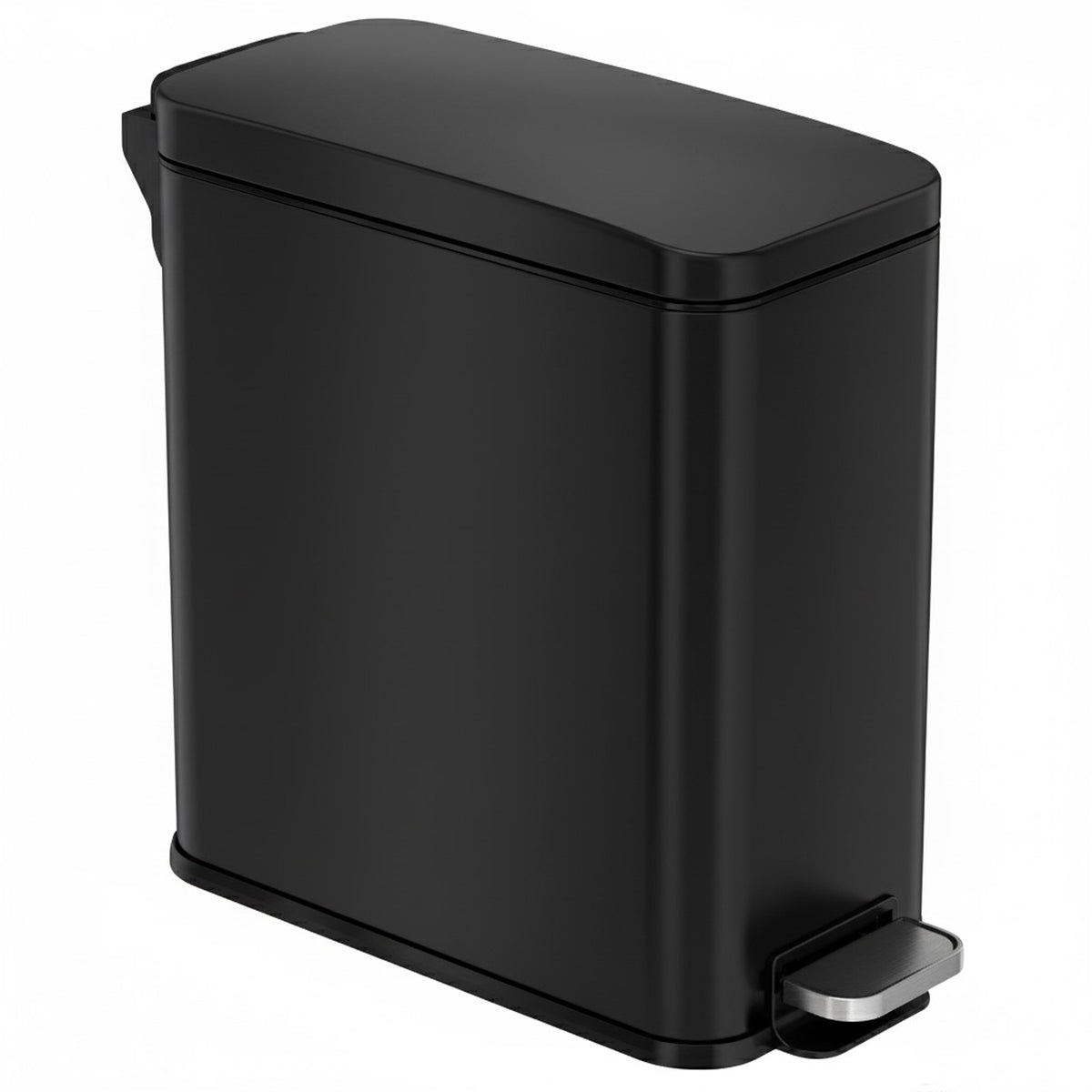 Main product image of the iTouchless PS03RBK 11 Liter (3 Gallon) slim step trash can in black stainless steel finish