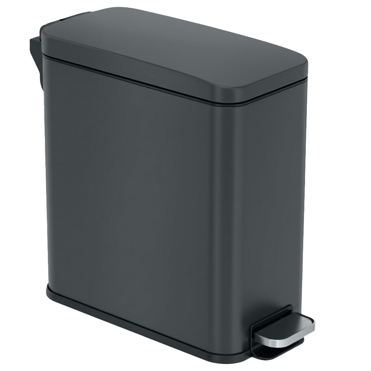 Main product image of the iTouchless PS03RGY 11 Liter (3 Gallon) slim step trash can in gray stainless steel finish
