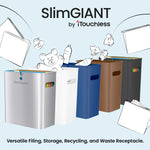 4.2 Gallon / 16 Liter SlimGiant Blue Wastebasket versatile storage bin