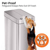iTouchless 18 Gallon Stainless Steel Wings Lid Sensor Trash Can with Pet Lock and Odor Filter Pet-Proof