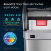 iTouchless 18 Gallon Stainless Steel Wings Lid Sensor Trash Can with Pet Lock and Odor Filter eliminates trash odors
