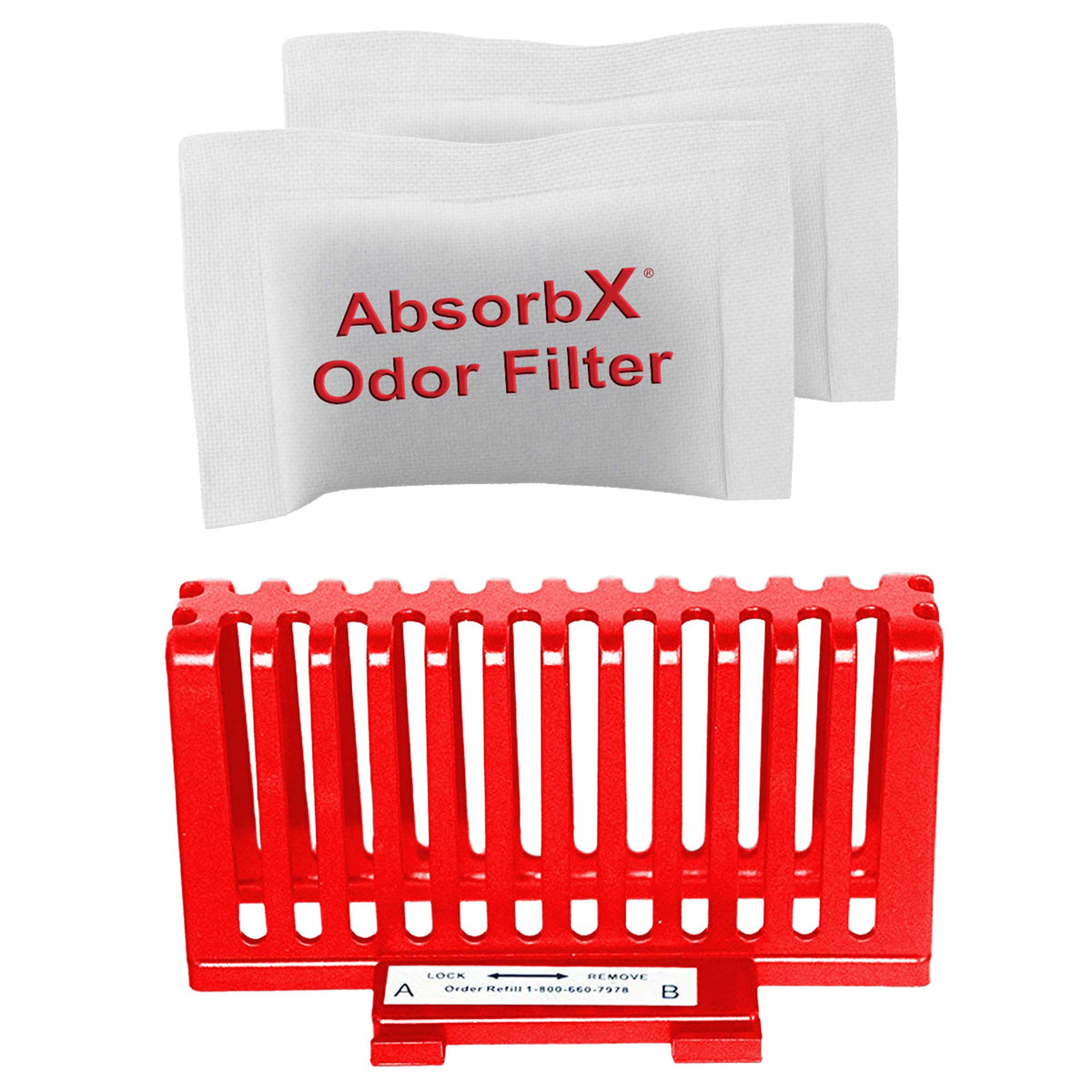 Odor Filter Compartment and 2 Activated Carbon Filters Bundle