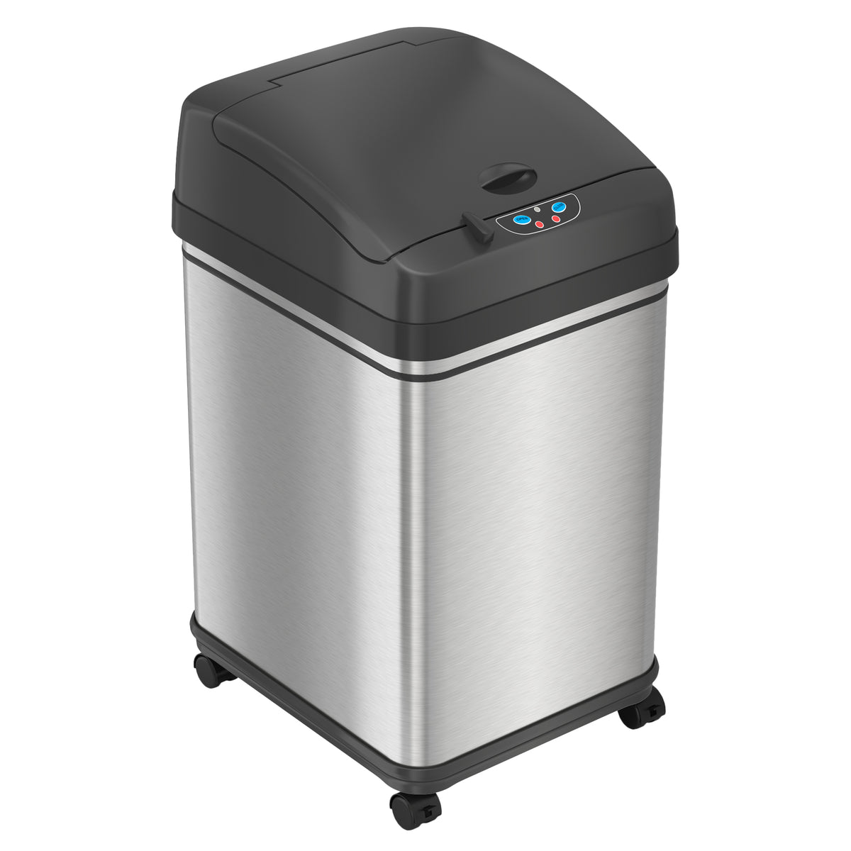 iTouchless DZT08PLM 8 Gallon Sensor Kitchen Trash Can with Wheels