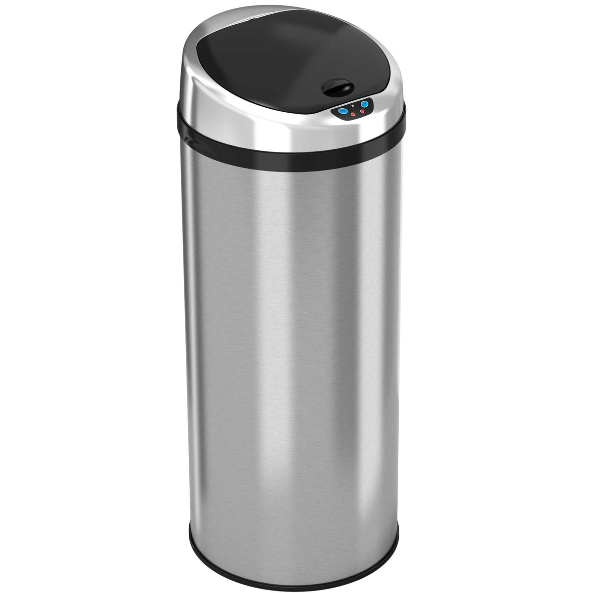 iTouchless 13 Gallon Stainless Steel Sensor Trash Can with Odor Filter