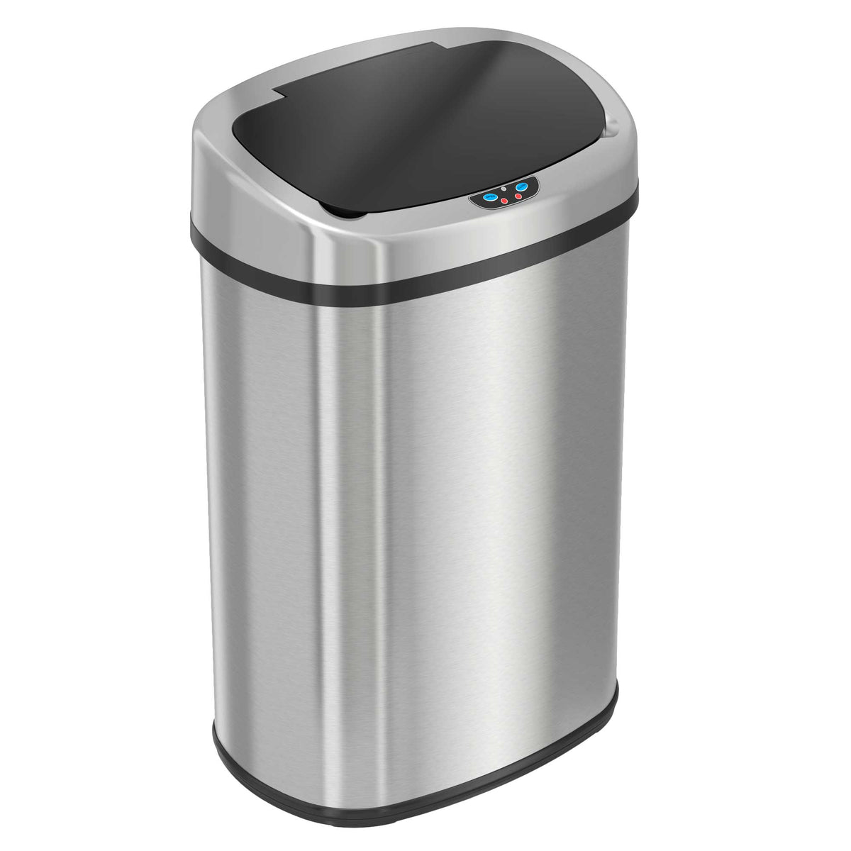 iTouchless 13 Gallon Oval Sensor Trash Can with Odor Filter