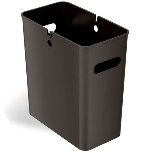4.2 Gallon / 16 Liter SlimGiant Mocha Black Wastebasket