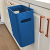 4.2 Gallon / 16 Liter SlimGiant Blue Wastebasket in kitchen