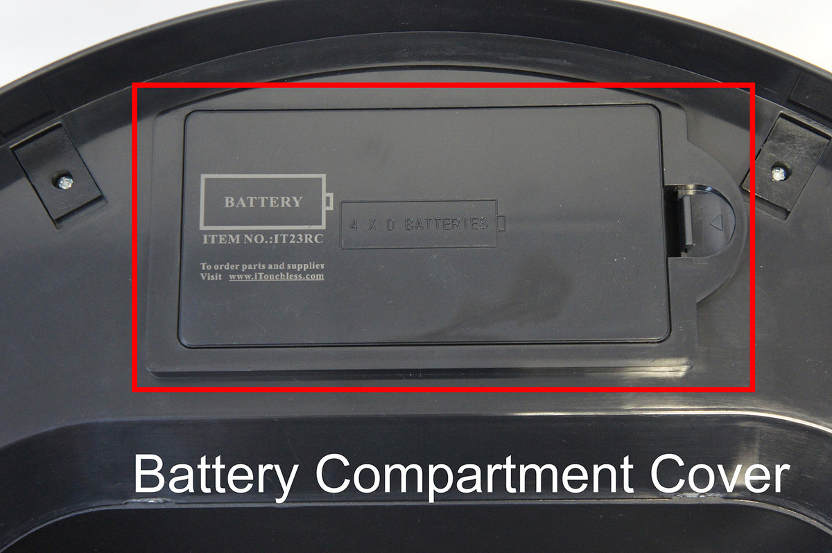 IT18RC and IT23RC battery compartment cover location