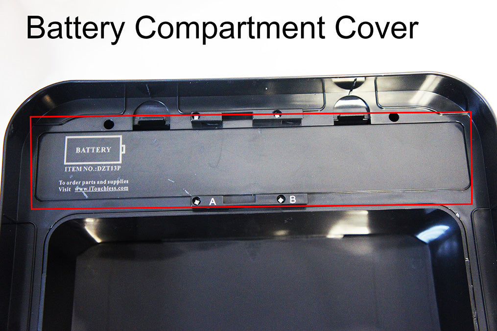 DZT13P battery compartment cover location