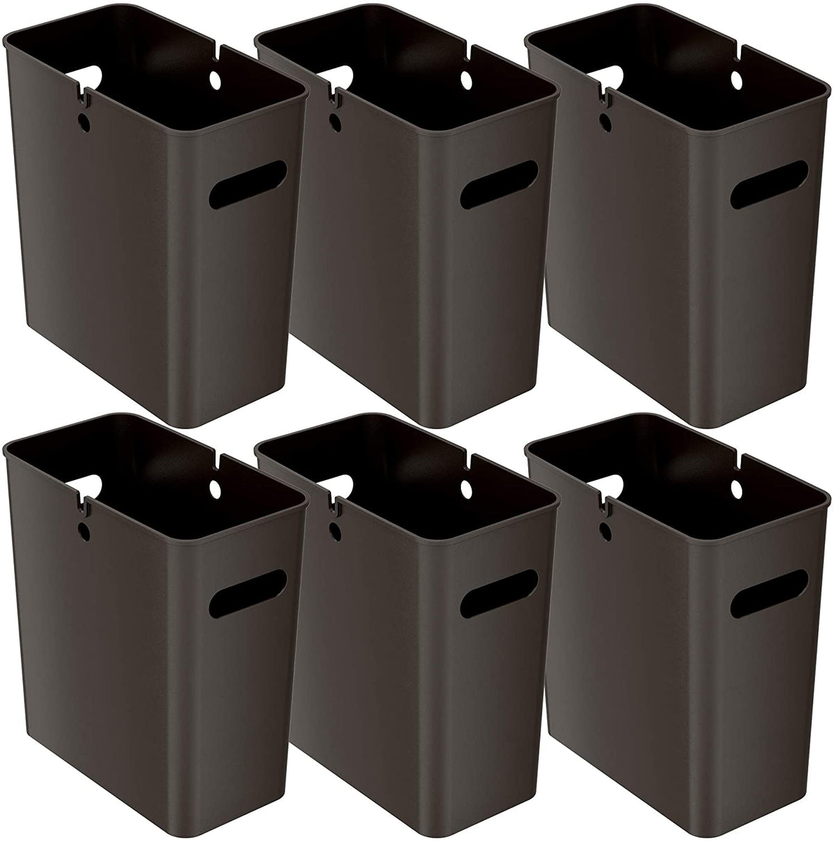 Black Small Storage Bin with Handles