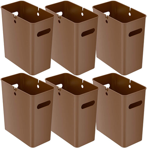 4.2 Gallon / 16 Liter SlimGiant Toffee Brown Wastebasket (6-Pack)