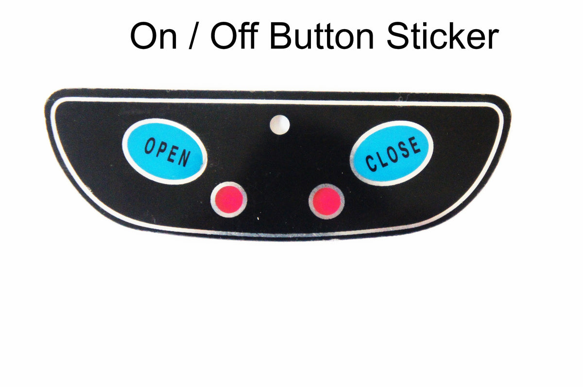 on/off button sticker